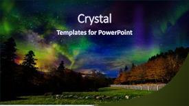  Presentation with autumn view autumn nature - Presentation theme featuring science magnetic field - very picturesque view background and a navy blue colored foreground