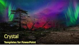  Presentation with autumn view autumn nature - Presentation design enhanced with science magnetic field - very picturesque view background and a wine colored foreground