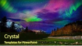  Presentation with autumn view autumn nature - Amazing presentation theme having science magnetic field - very picturesque view backdrop and a tawny brown colored foreground