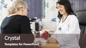  Presentation with shoulder - Presentation theme enhanced with science muscle - female doctor explaining shoulder rotator background and a dark gray colored foreground