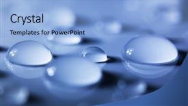  Presentation with abstract water drops - Presentation theme featuring science nature - big blue abstract water drops background and a light blue colored foreground