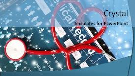  Presentation with red medical - Colorful presentation design enhanced with science new year - red heart shaped stethoscope backdrop and a  colored foreground