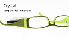  Presentation with earth science green and white - PPT layouts with science nose - green reading glasses background and a white colored foreground