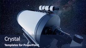  Presentation with night stars - Presentation having science physics - astronomical observatory telescope stars night background and a navy blue colored foreground