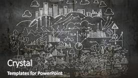  Presentation with ideas - PPT layouts featuring science physics - business sketch ideas against dark background and a dark gray colored foreground