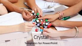  Presentation with physics science - Presentation theme featuring science physics - close-up of teenagers studying background and a soft green colored foreground