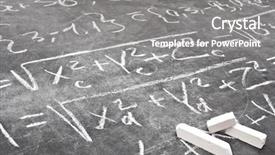 Presentation with mathematical physics - Beautiful PPT theme featuring science physics - mathematical equation backdrop and a gray colored foreground