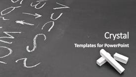  Presentation with mathematical physics - Audience pleasing theme consisting of science physics - mathematical equation backdrop and a  colored foreground