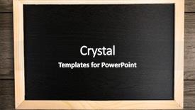  Presentation with rustic wood wooden frame - PPT theme featuring science poster - blackboard on wooden background background and a  colored foreground