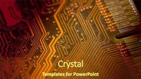  Presentation with circuit board - Cool new PPT theme with science poster - circuit board backdrop and a tawny brown colored foreground