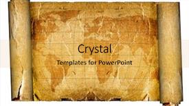  Presentation with old map - PPT theme having science poster - old map on the white background and a gold colored foreground