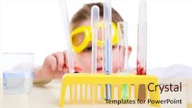  Presentation with chemistry - Audience pleasing PPT layouts consisting of science preschool - young boy performing chemistry experiments backdrop and a  colored foreground