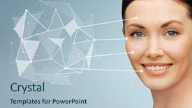  Presentation with skin care - Amazing PPT theme having science project - beauty people and skin care backdrop and a light blue colored foreground
