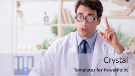  Presentation with funny animal - Theme enhanced with science rats - funny crazy professor studying animal background and a lemonade colored foreground