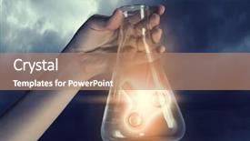  Presentation with research - Slide deck featuring science research and test mixed media mixed media background and a coral colored foreground