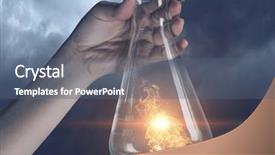  Presentation with test - Amazing PPT theme having science research and test mixed backdrop and a ocean colored foreground