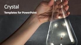  Presentation with research - Presentation theme consisting of science research and test mixed media mixed media background and a tawny brown colored foreground