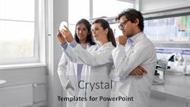  Presentation with petri dish - Slides enhanced with science-research-gene-technology background and a light gray colored foreground