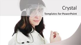  Presentation with cardiology research - Presentation theme with science research laboratory science test background and a  colored foreground