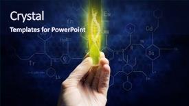  Presentation with research - Theme consisting of science research test background and a navy blue colored foreground