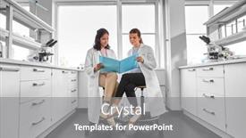  Presentation with research - Presentation theme having science-research-work-and-people background and a gray colored foreground