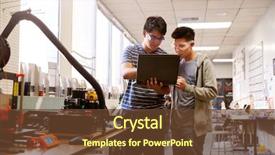  Presentation with college students - Slide deck having science robotics or engineering background and a tawny brown colored foreground