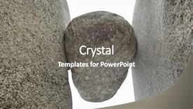  Presentation with rock - PPT theme with science rocks - rock formation background and a gray colored foreground