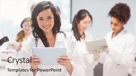 Presentation with soical science study - Audience pleasing PPT theme consisting of science student holding tablet pc backdrop and a lemonade colored foreground