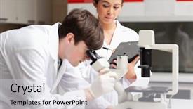  Presentation with student writing - PPT theme enhanced with science student looking background and a light gray colored foreground