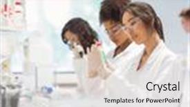  Presentation with medical students - Theme featuring medical - science students working background and a light gray colored foreground
