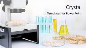  Presentation with food science - Amazing theme having science table - microbiological testing for food quality backdrop and a white colored foreground