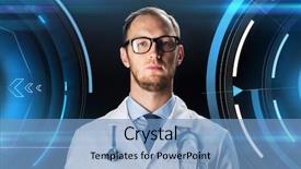  Presentation with virtual technology - PPT theme consisting of science technology people and medicine background and a  colored foreground