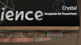  Presentation with white brick wall - Colorful PPT layouts enhanced with science text against white background backdrop and a dark gray colored foreground