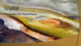  Presentation with algae - Colorful slides enhanced with science volcanic - algae and bacteria formations backdrop and a coral colored foreground