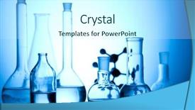  Presentation with water glass - Slide deck featuring science water - glass in laboratory background and a cool aqua colored foreground