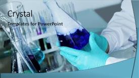  Presentation with chemical experiment - Slide deck consisting of science water sampling - chemical experiment background and a light blue colored foreground