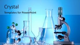  Presentation with water science - PPT theme enhanced with science water sampling - glass background and a light blue colored foreground