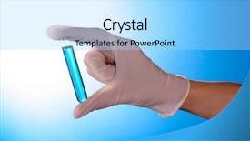  Presentation with test - Slides having science water sampling - test tube in hand background and a arctic colored foreground