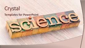  Presentation with science abstract - Slide deck featuring science word abstract in letterpress background and a lemonade colored foreground