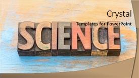  Presentation with science abstract - PPT layouts with science word abstract in vintage background and a lemonade colored foreground