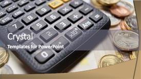  Presentation with scientific police - Presentation theme featuring scientific calculator and cash view background and a gray colored foreground