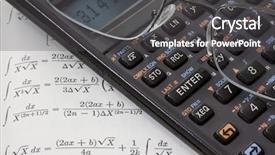  Presentation with math book - Slides consisting of scientific calculator with pi number background and a dark gray colored foreground