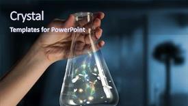  Presentation with scientific research - PPT layouts enhanced with scientific creativity - science research and test mixed background and a  colored foreground