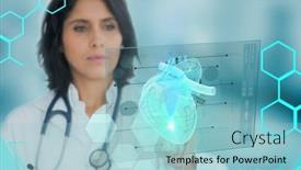  Presentation with data science - Presentation with scientific-data-processing-and-human background and a light blue colored foreground