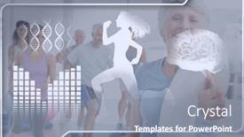  Presentation with data science - Beautiful presentation theme featuring scientific-data-processing-on-screens backdrop and a gray colored foreground