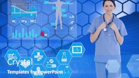  Presentation with human body - Slide set with scientific-data-processing-with-human background and a teal colored foreground