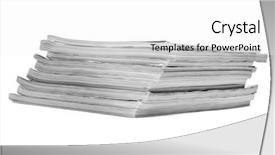  Presentation with magazines - Theme with journal paper - closeup of a pile background and a white colored foreground