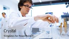  Presentation with scientific research - Theme enhanced with red squirrel and titmouse with a lamp and berries in snow background and a coral colored foreground