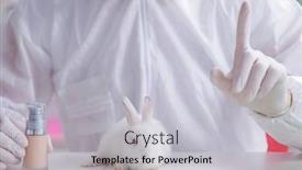  Presentation with lab animal - Audience pleasing slide deck consisting of scientist-doing-animal-experiment backdrop and a light gray colored foreground