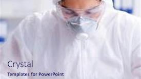  Presentation with lab animal - Beautiful presentation featuring scientist-doing-animal-experiment backdrop and a lemonade colored foreground